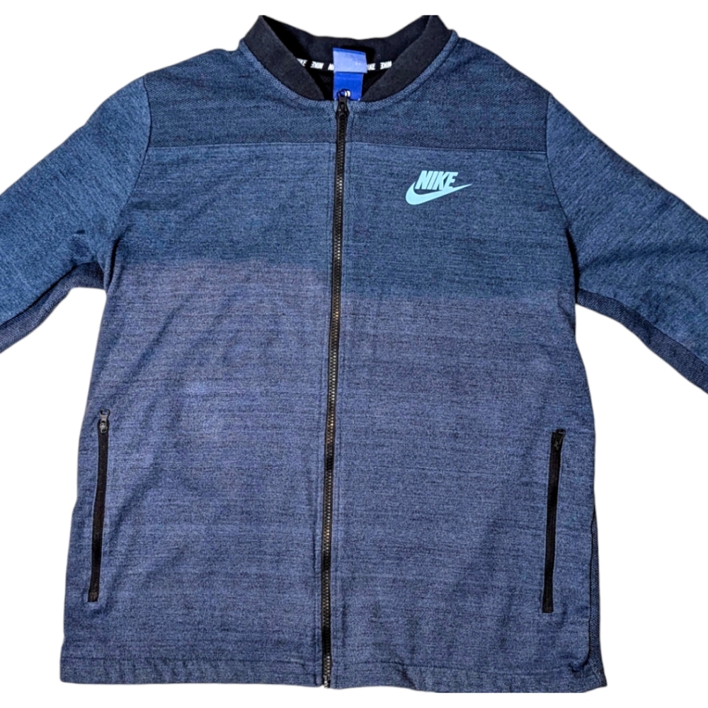 Nike Blue Full Zip Cotton Blend Jacket.